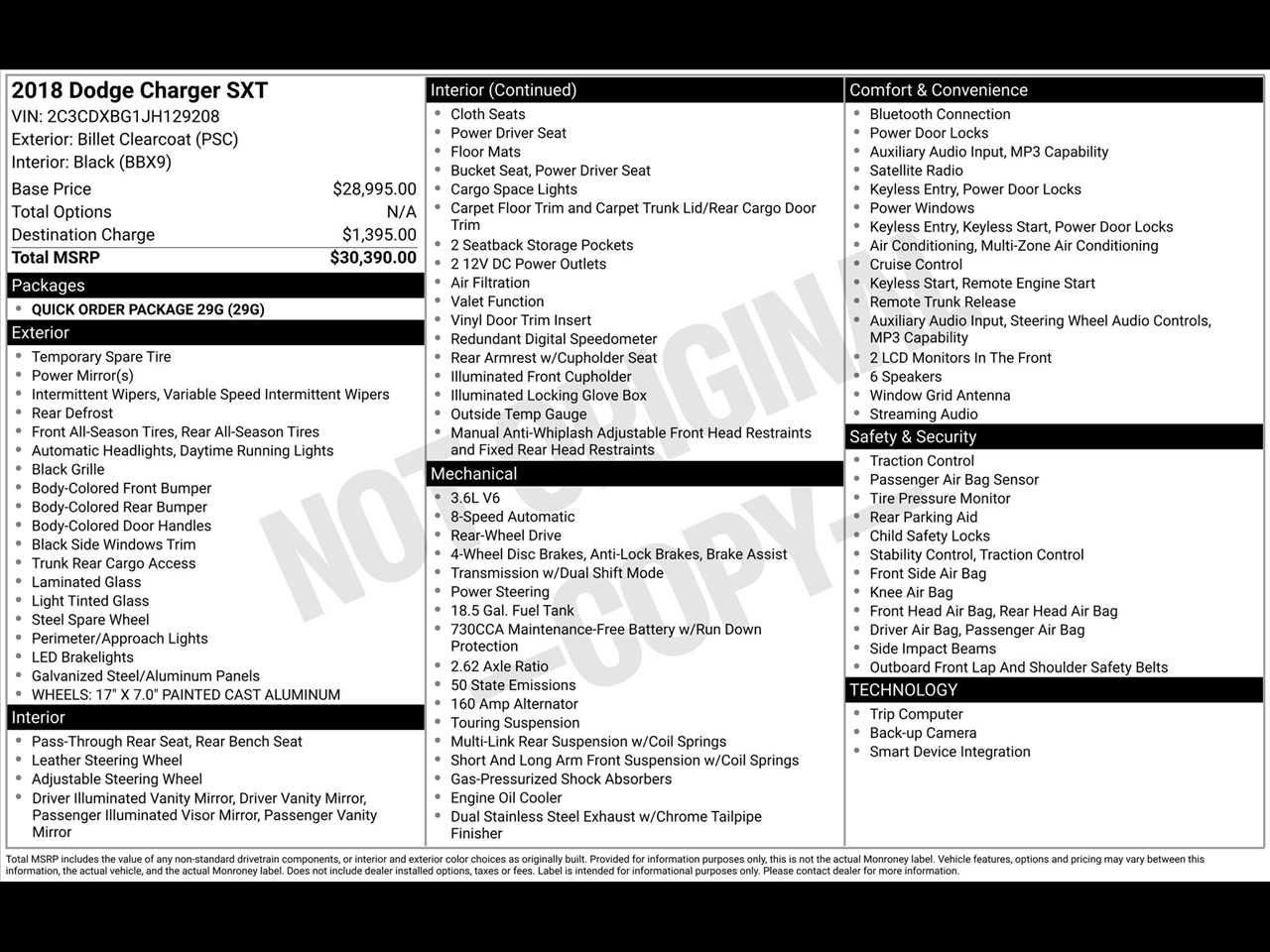 Dodge Charger SXT 2018