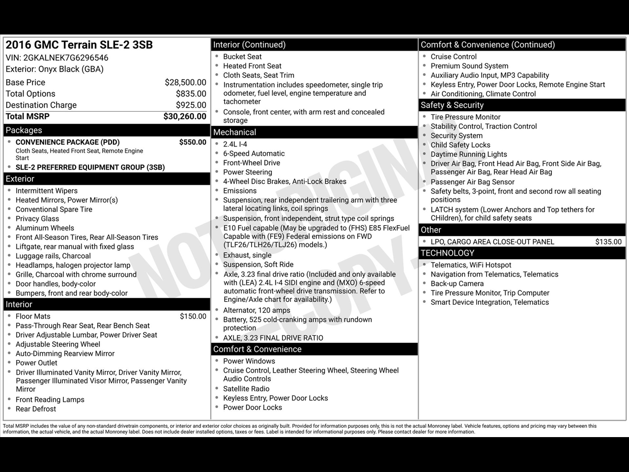 GMC Terrain SLE2 FWD 2016