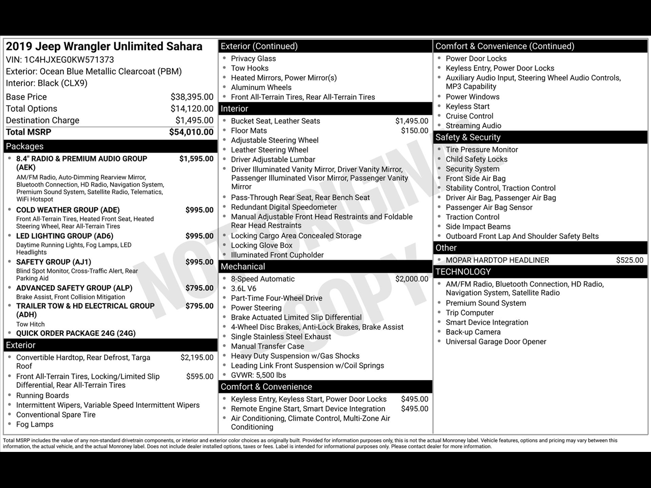 Jeep Wrangler Unlimited Sahara 2019