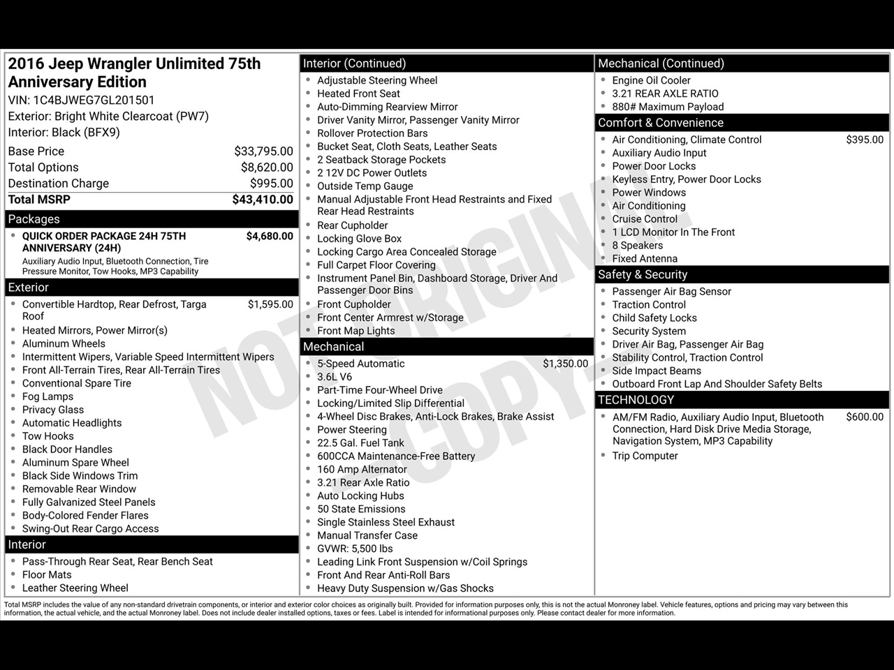 Jeep Wrangler Unlimited Sahara 4WD 2016