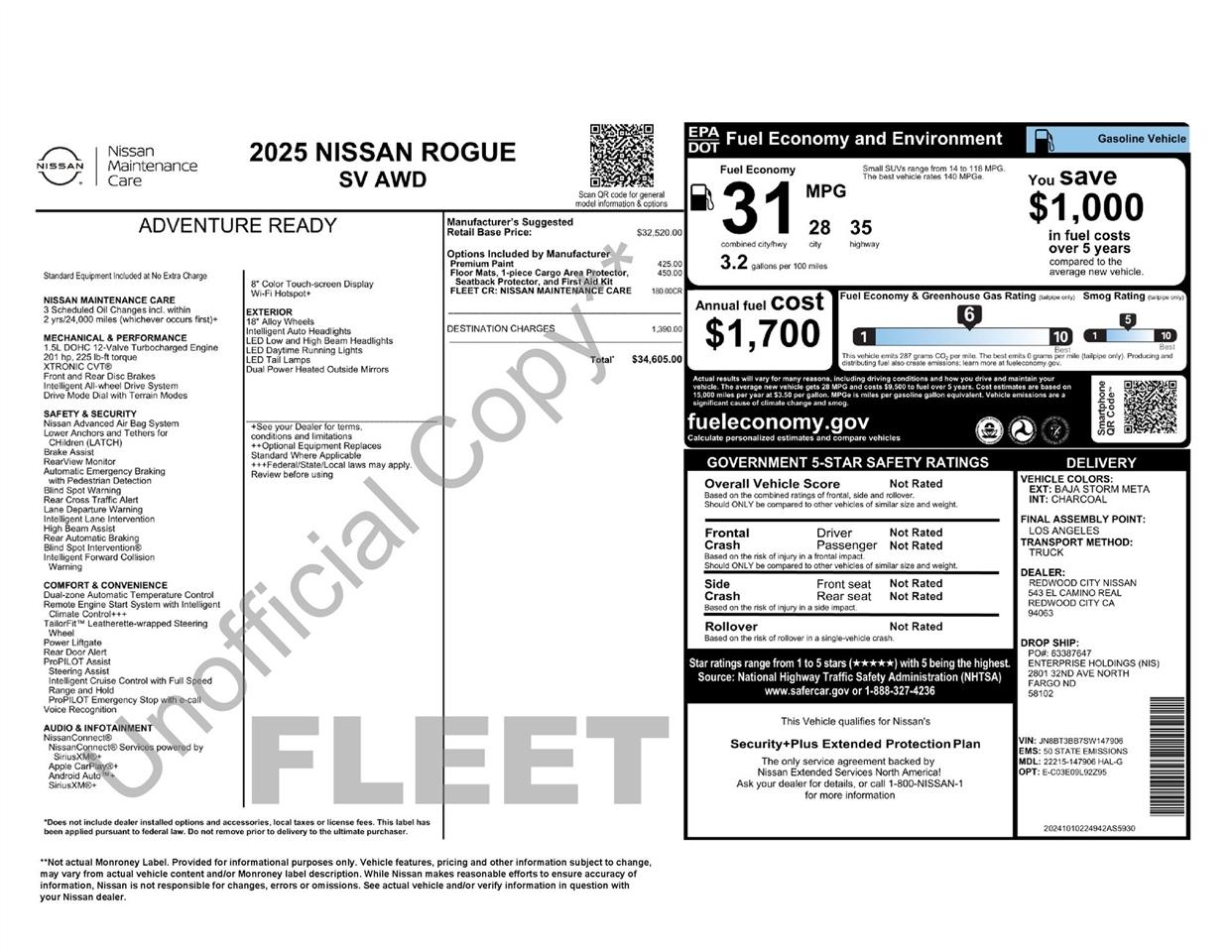 Nissan Rogue SV AWD 2025