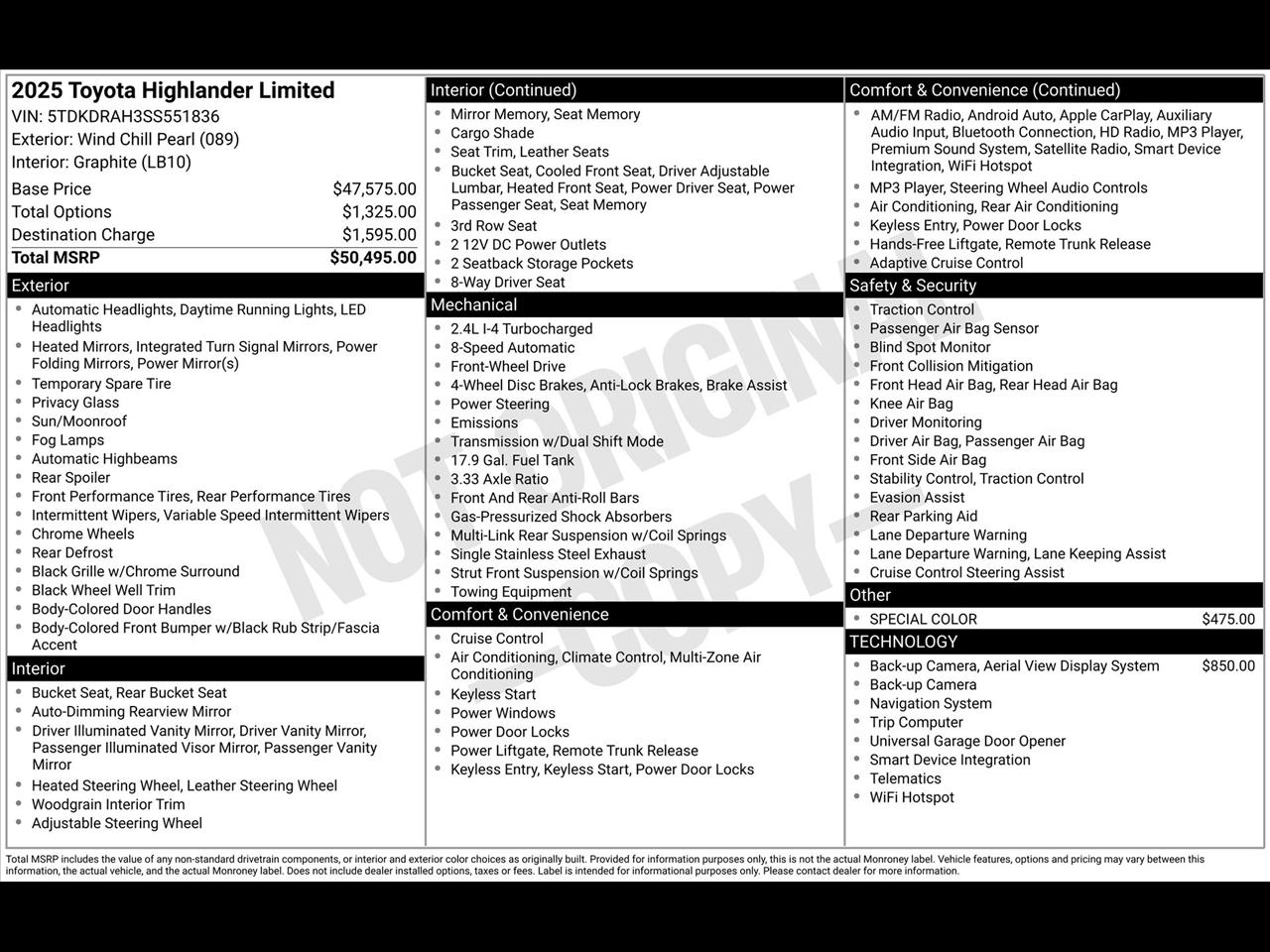 Toyota Highlander XLE 2025