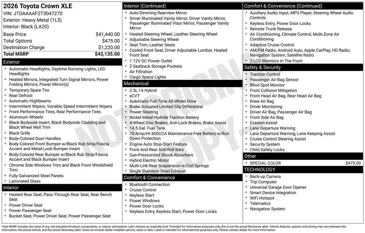 Toyota Crown XLE 2026