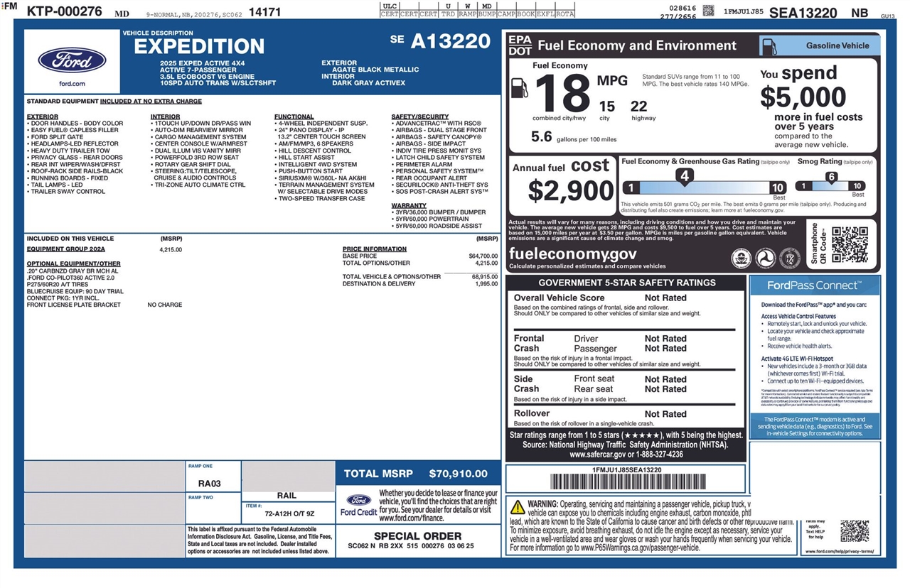 Ford Expedition Active 4WD 2025