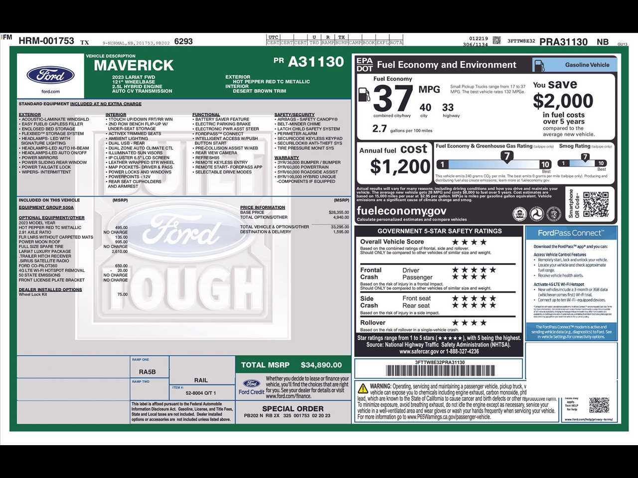 Ford Maverick XL 2023