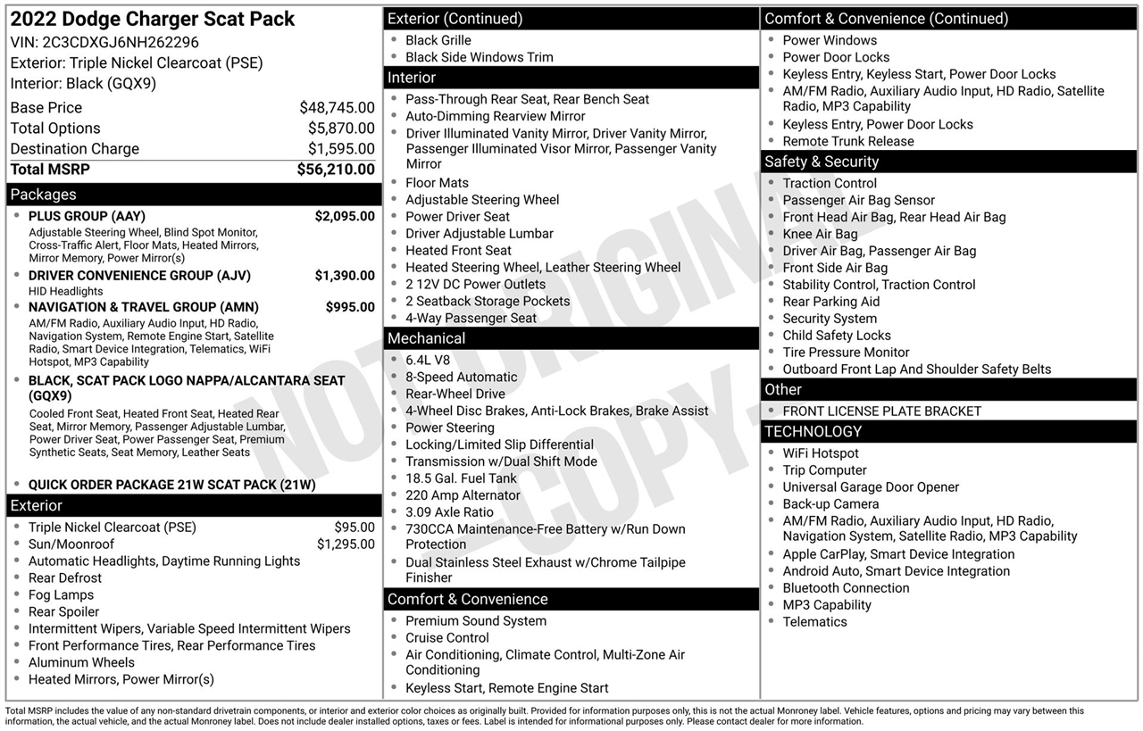 Dodge Charger Scat Pack 2022