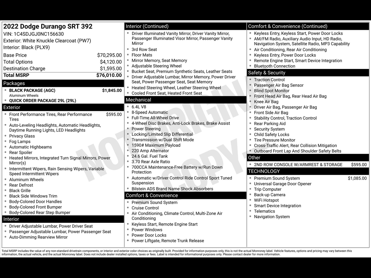 Dodge Durango SRT 392 2022