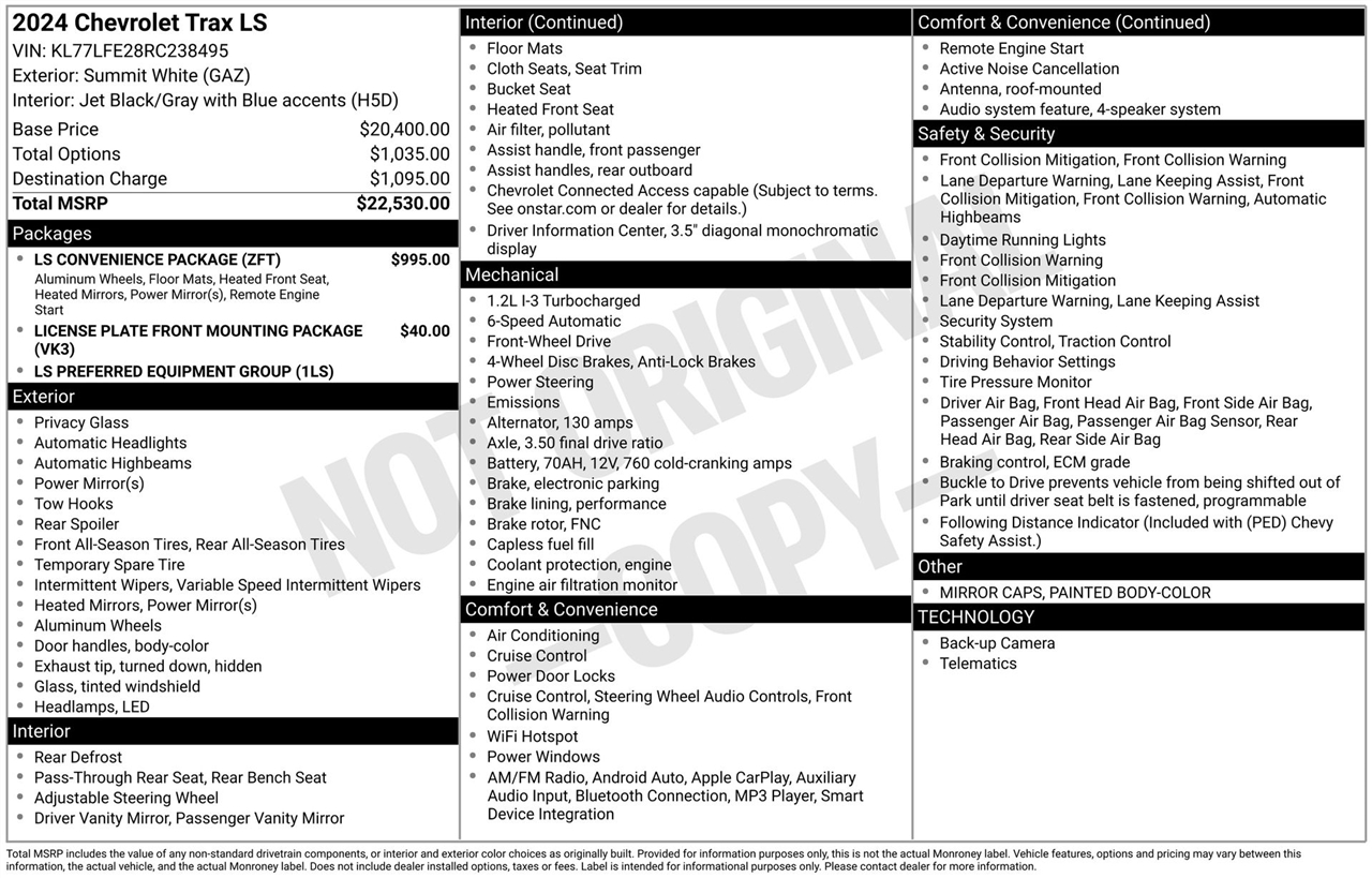 Chevrolet Trax LS 2024