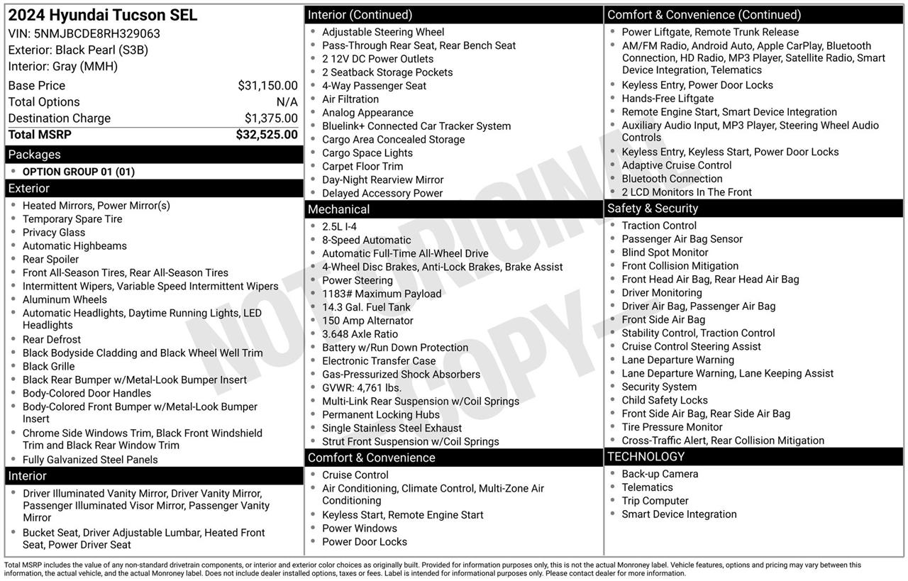 Hyundai Tucson SEL AWD 2024