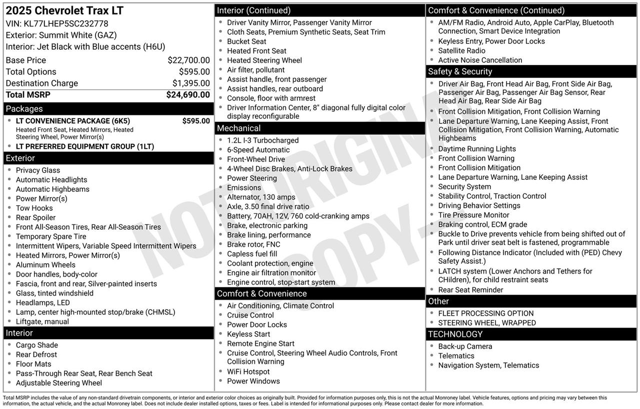Chevrolet Trax LT 2025