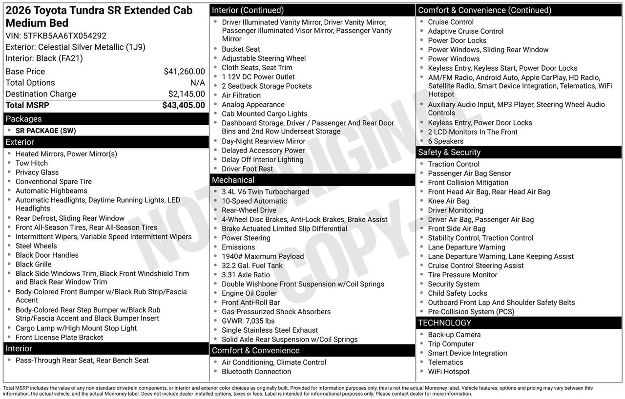 Toyota Tundra SR Double Cab 2WD 2026