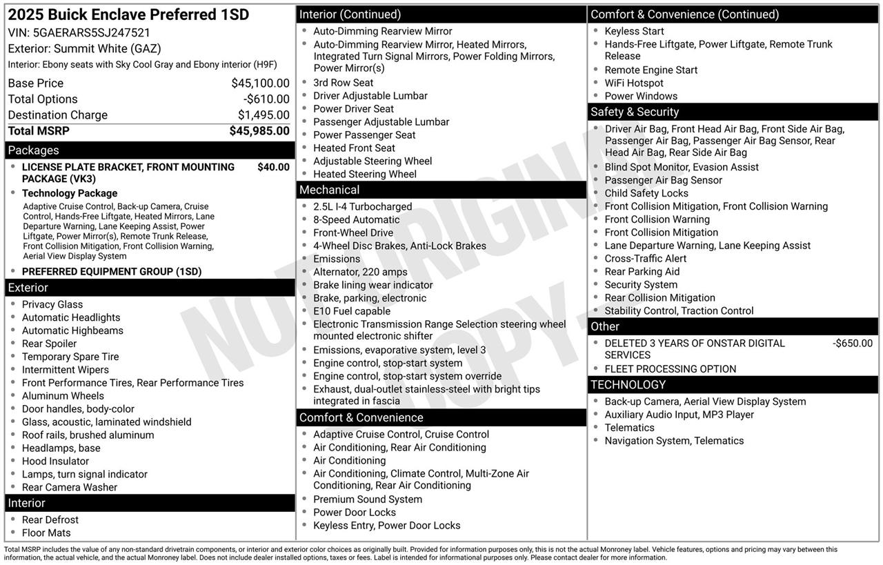 Buick Enclave Preferred FWD 2025