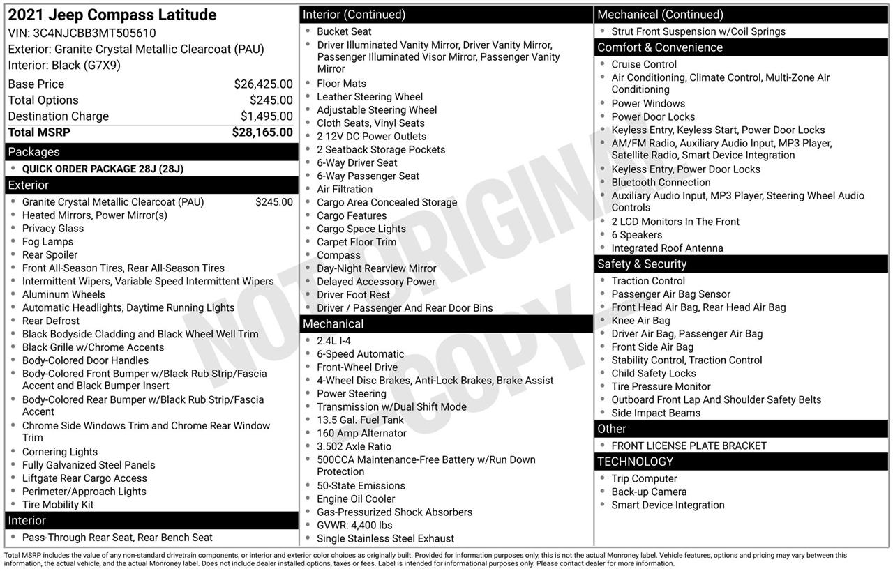 Jeep Compass Latitude FWD 2021