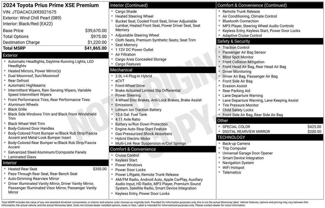 Toyota Prius LE 2024
