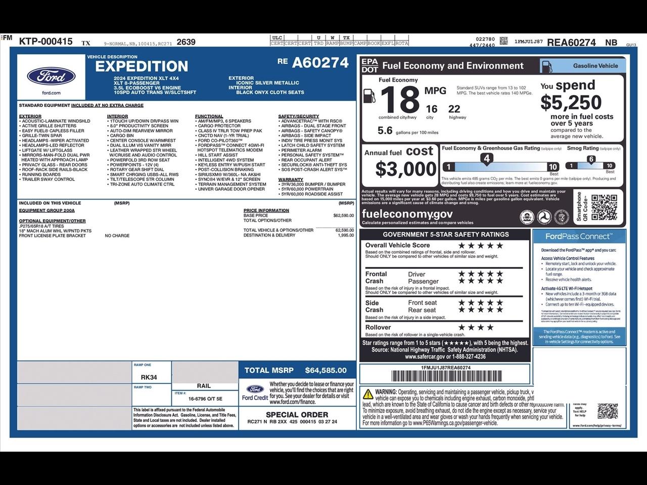 Ford Expedition XLT 4WD 2024