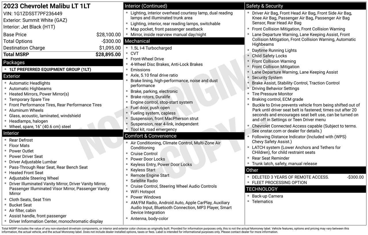 Chevrolet Malibu 1LT 2023