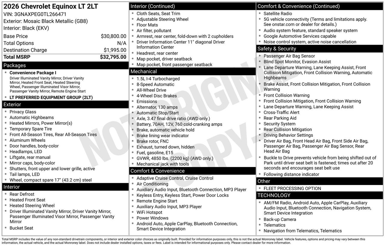 Chevrolet Equinox LT AWD 2026