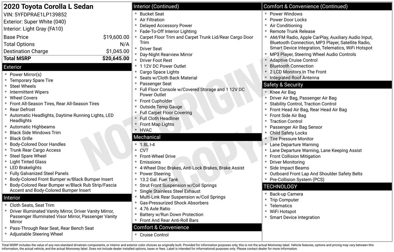 Toyota Corolla SE Hatchback 2020