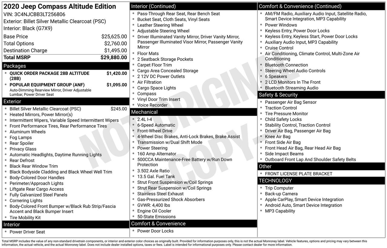 Jeep Compass Latitude FWD 2020