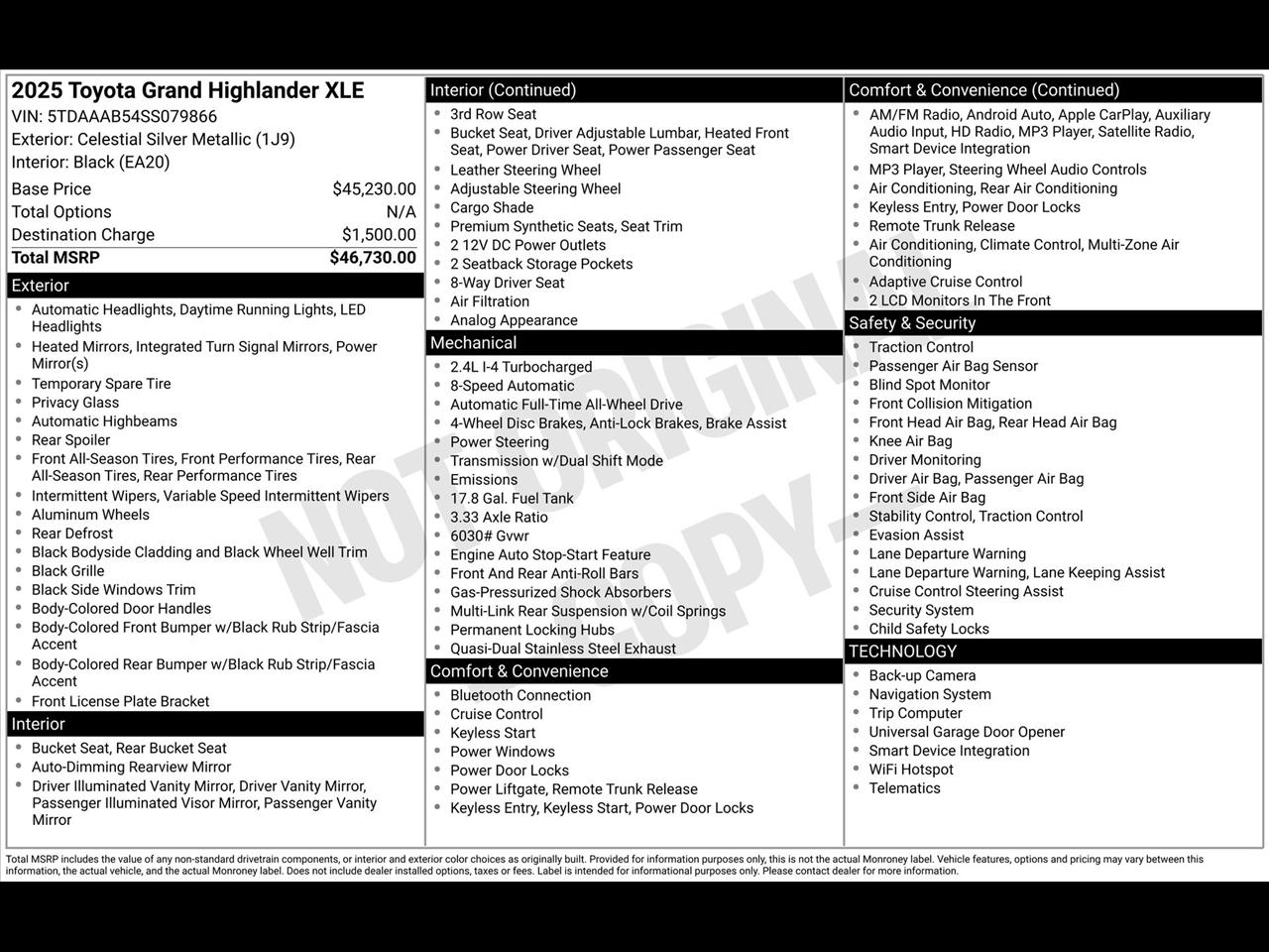 Toyota Grand Highlander XLE AWD 2025