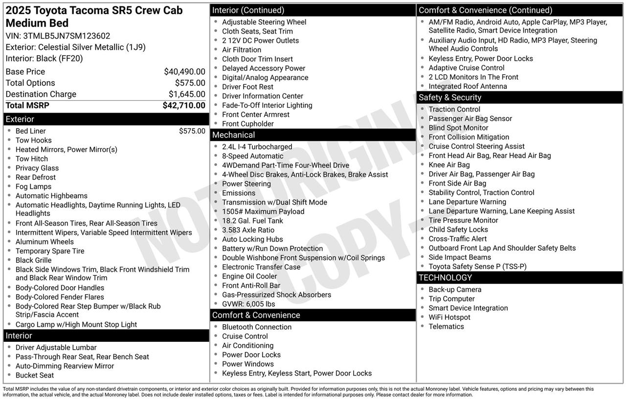Toyota Tacoma TRD Sport Double Cab 4WD 2025