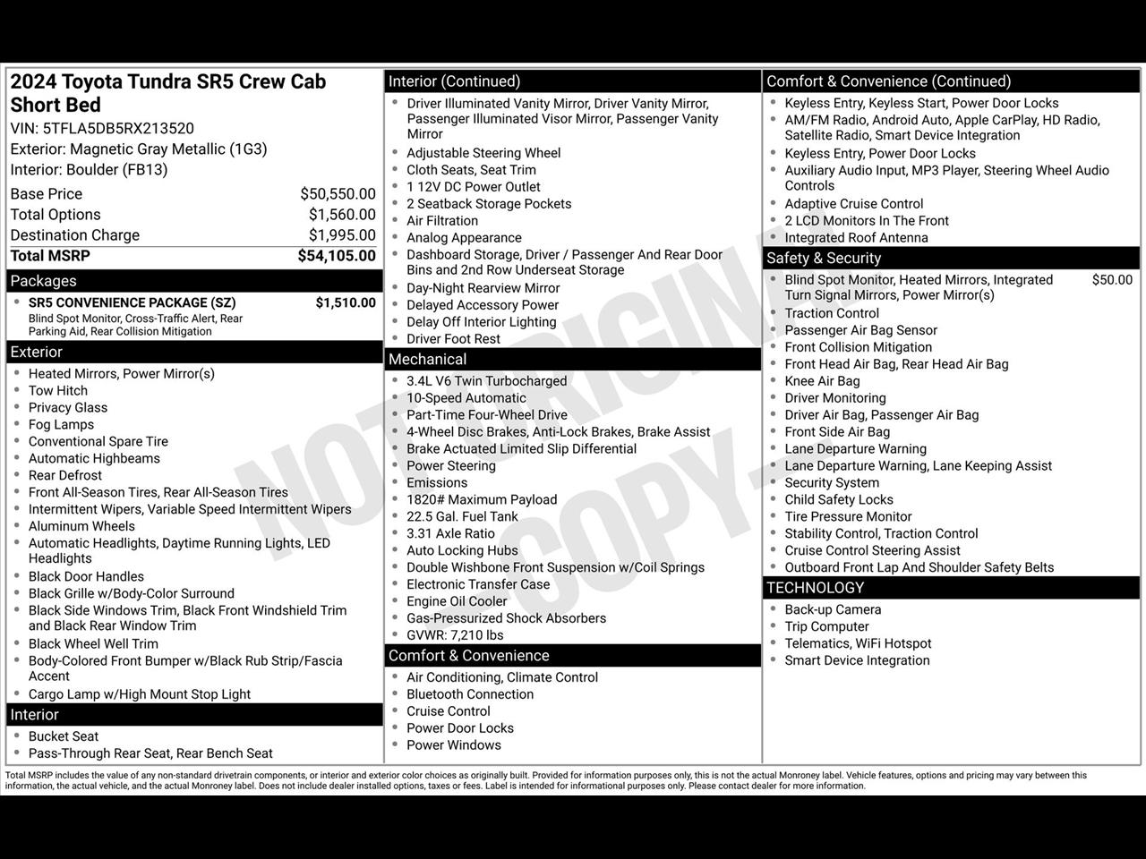 Toyota Tundra SR5 CrewMax 4WD 2024