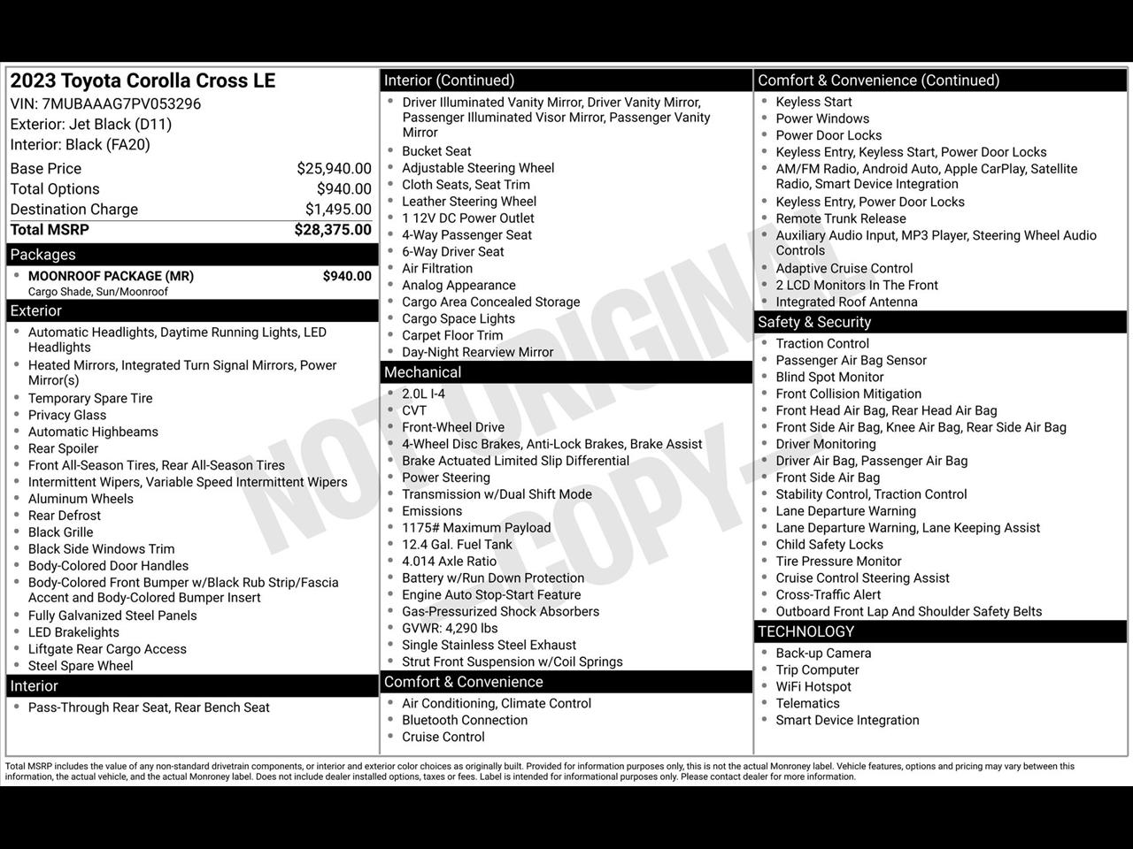 Toyota Corolla Cross LE 2023