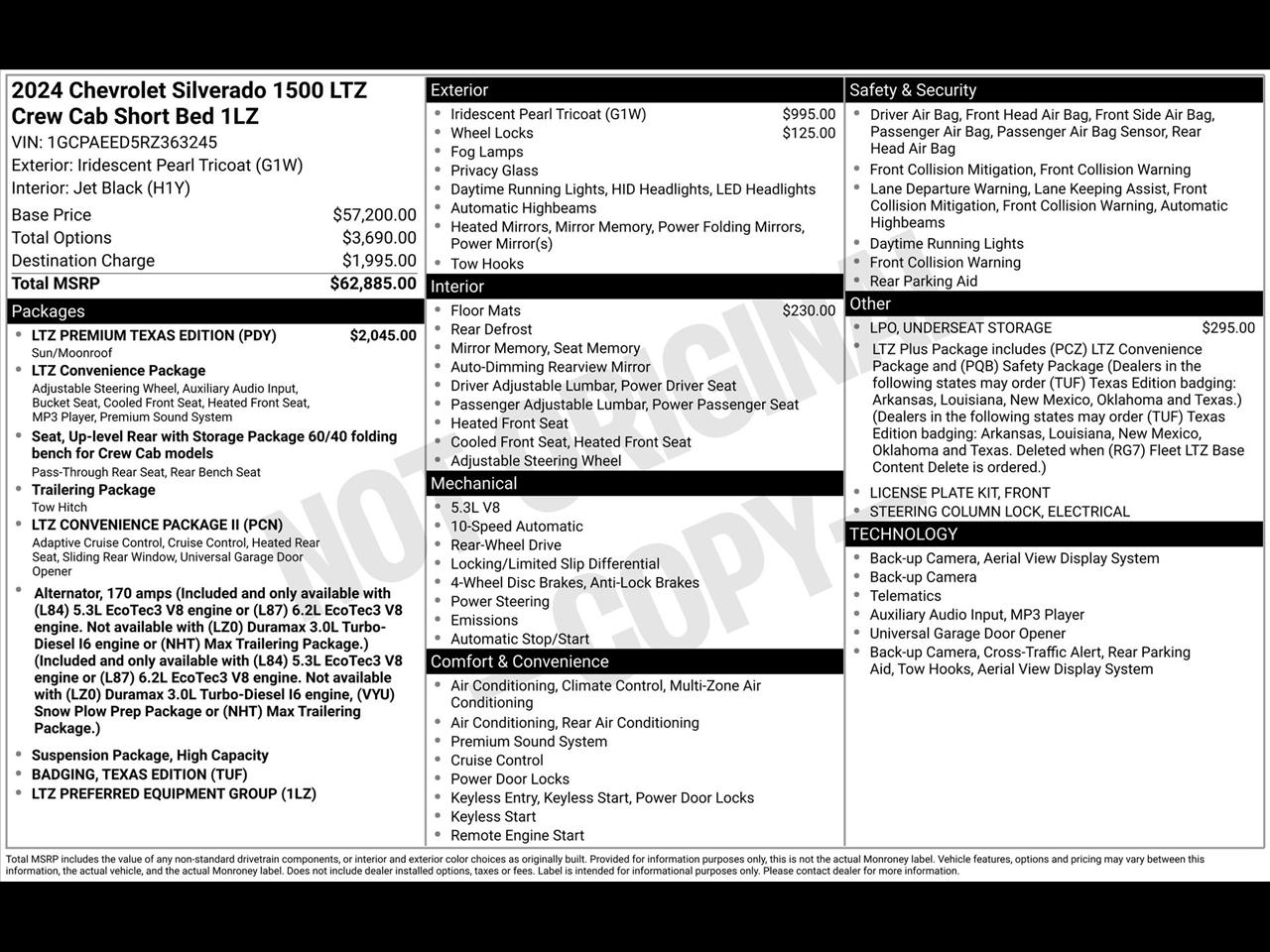 Chevrolet Silverado 1500 LTZ Crew Cab 2WD 2024