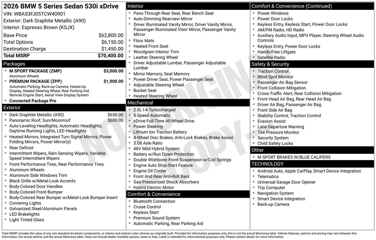 BMW 5-Series 530i xDrive 2026