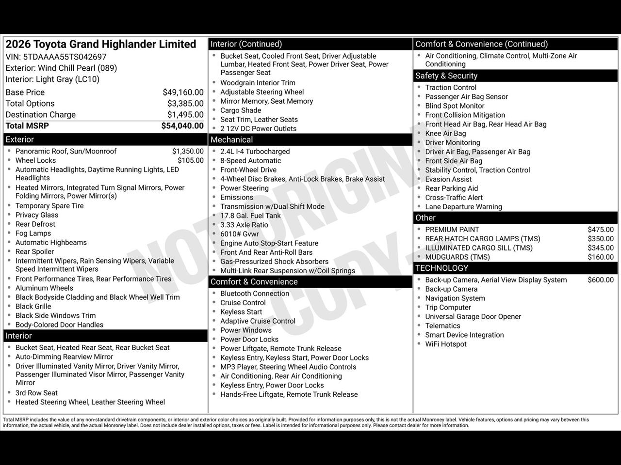 Toyota Grand Highlander Limited 2026