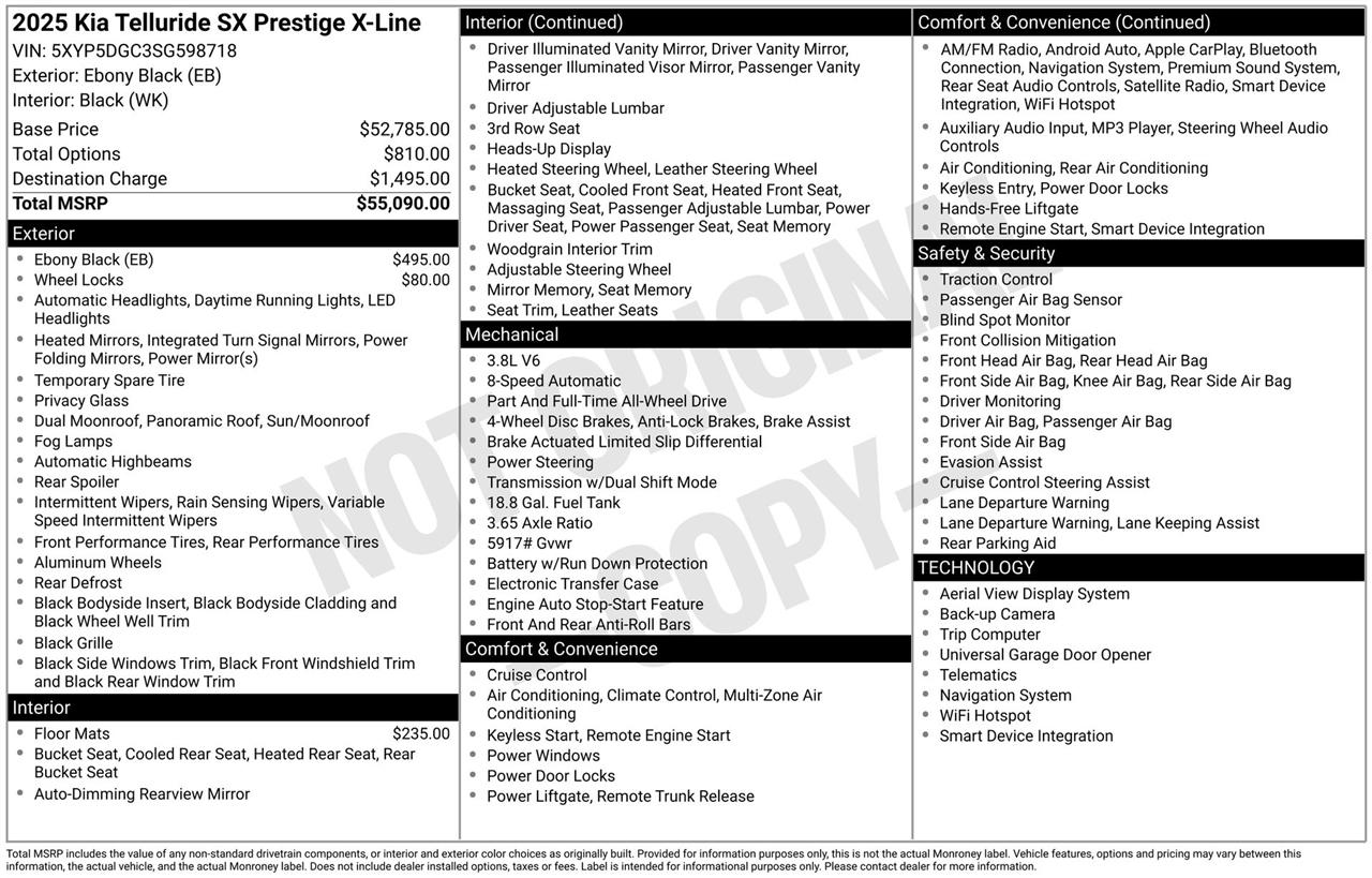 Kia Telluride SX AWD 2025