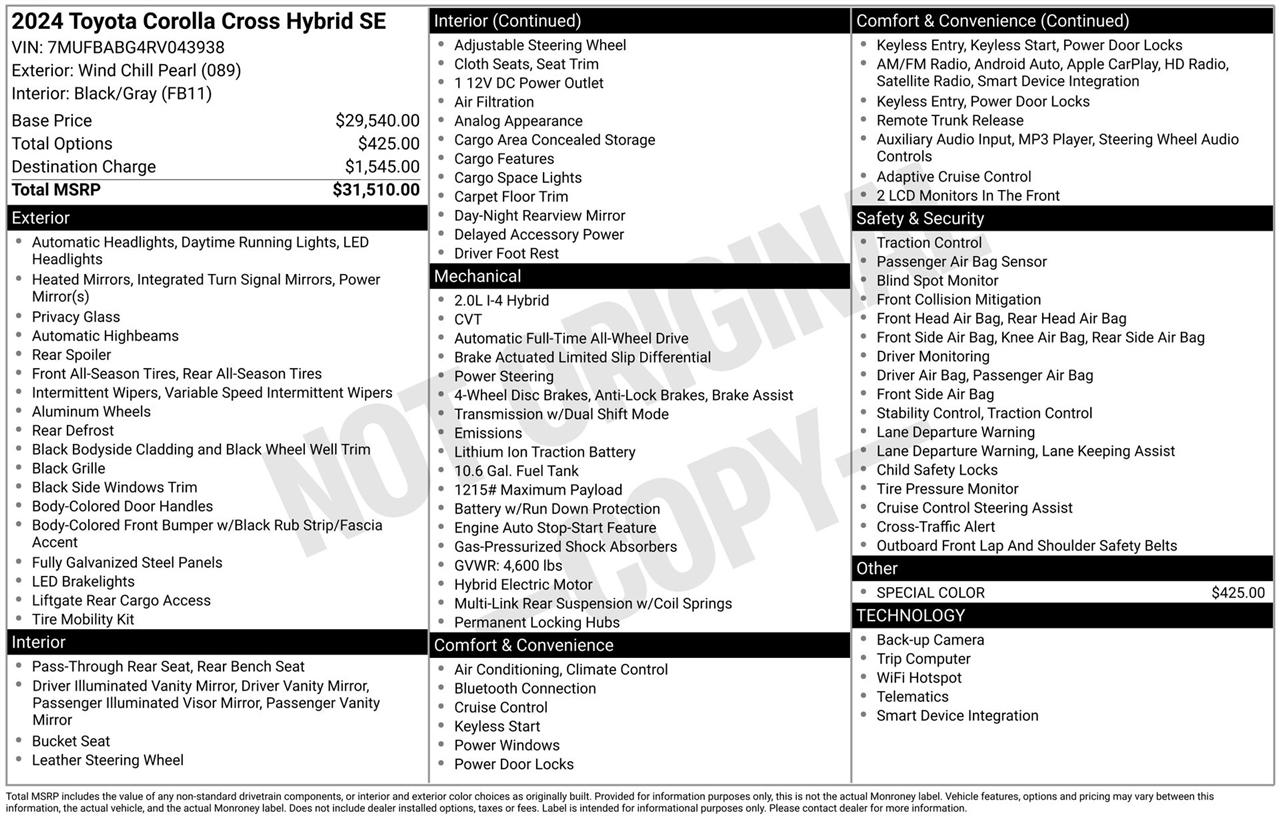 Toyota Corolla Cross XSE AWD 2024