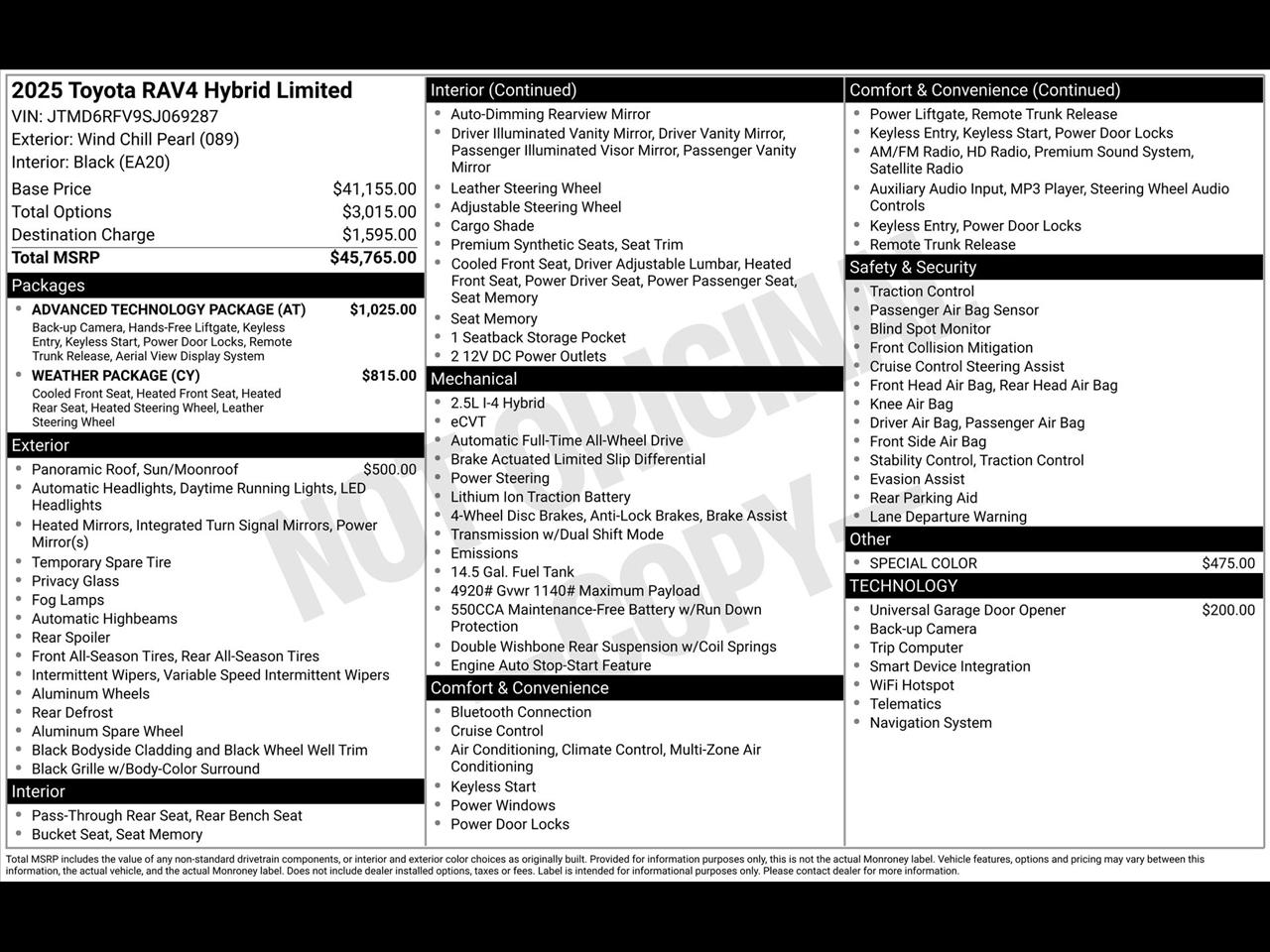 Toyota RAV4 Hybrid Limited 2025