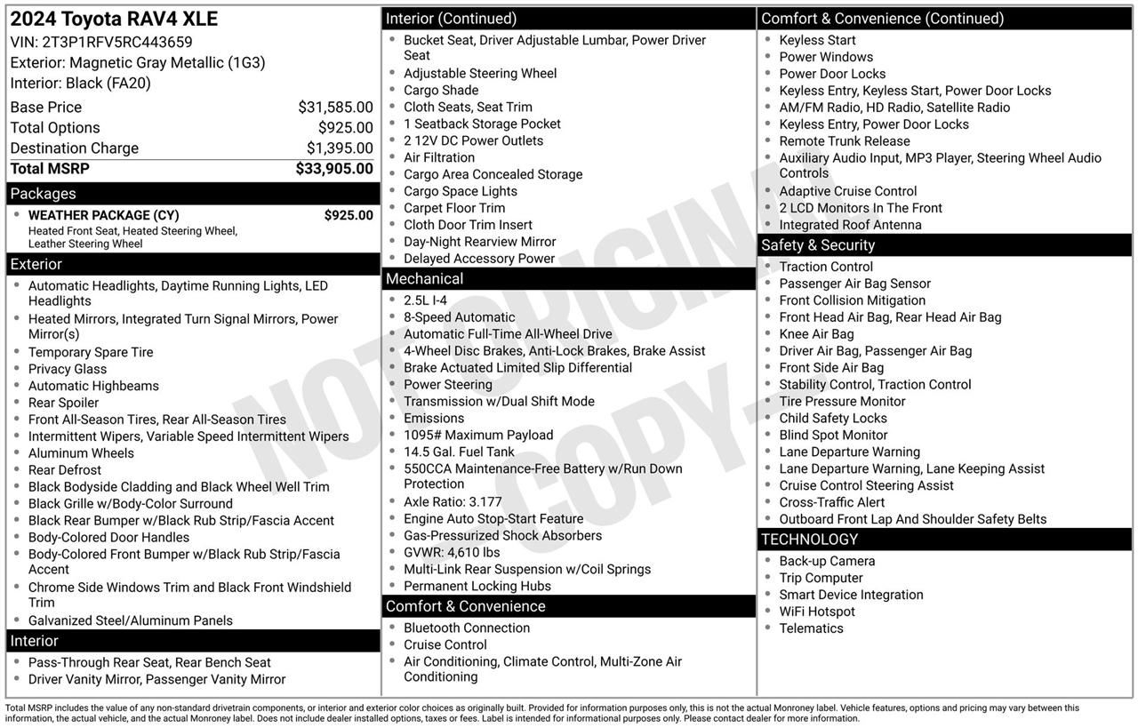 Toyota RAV4 XLE AWD 2024