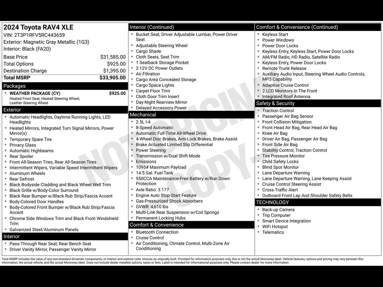 Toyota RAV4 XLE AWD 2024