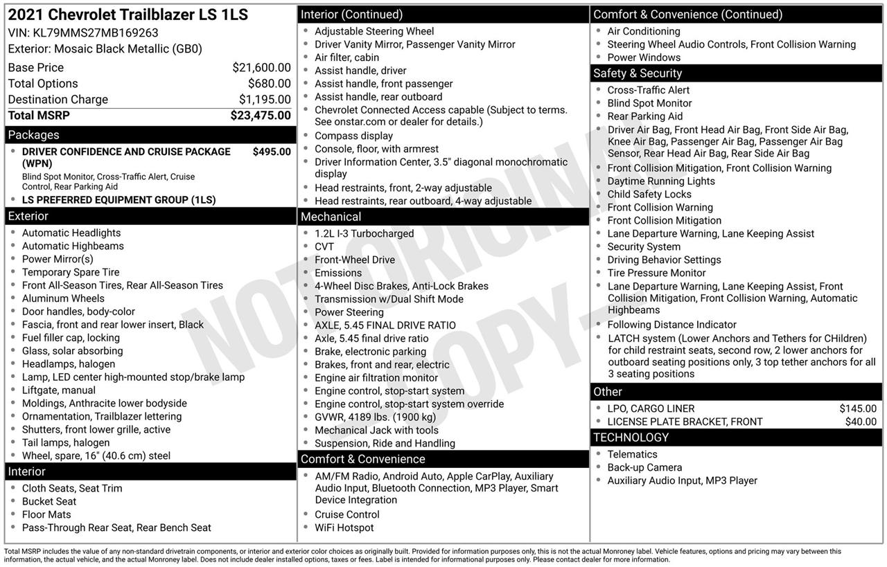 Chevrolet TrailBlazer LS 2021