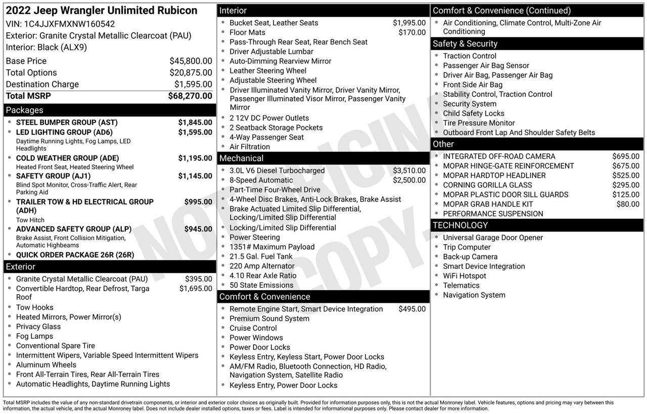 Jeep Wrangler Unlimited Rubicon 2022