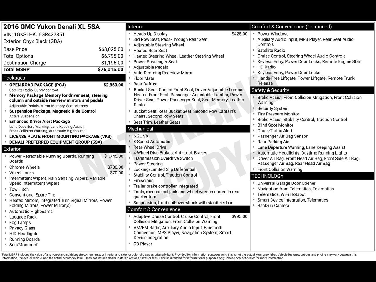 GMC Yukon XL Denali 2WD 2016