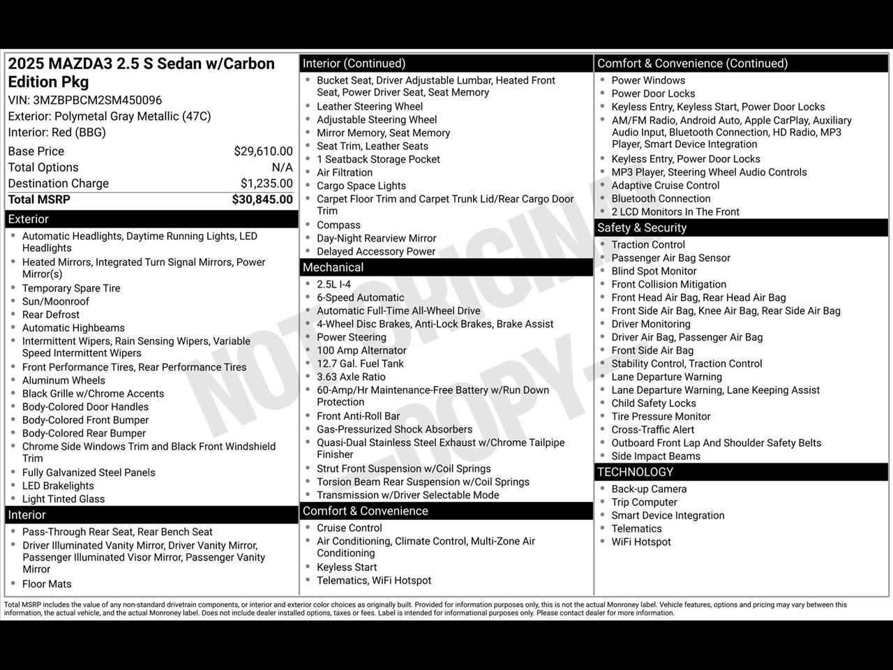 Mazda MAZDA3 Preferred AWD 2025