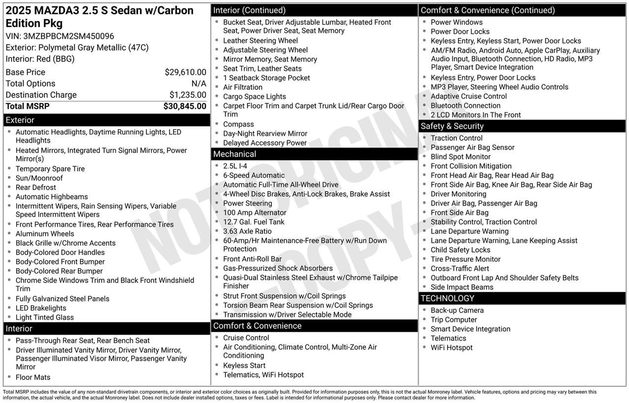 Mazda MAZDA3 Preferred AWD 2025