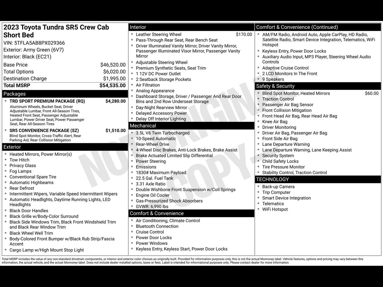 Toyota Tundra SR5 CrewMax 2WD 2023