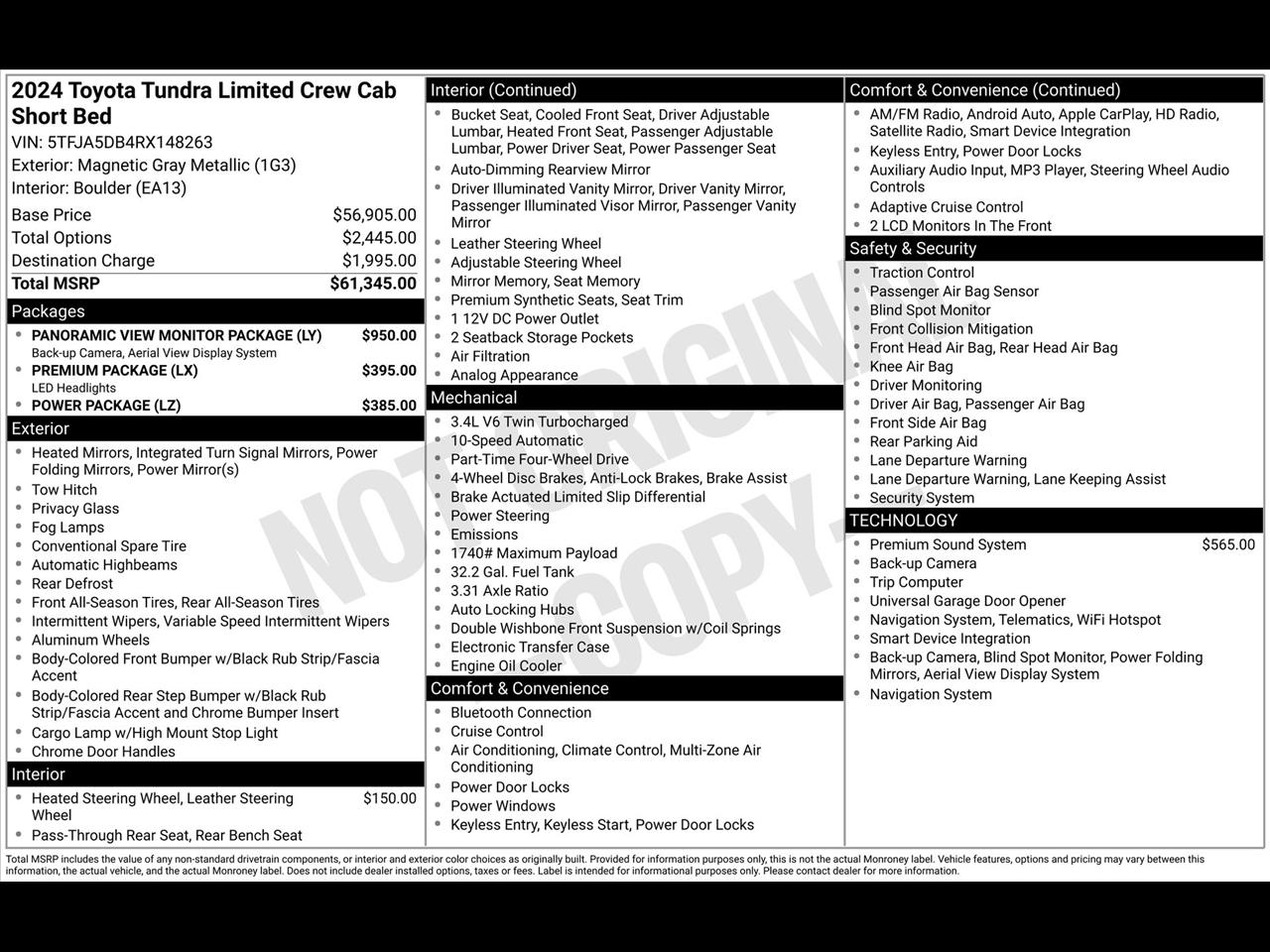 Toyota Tundra Limited CrewMax 4WD 2024