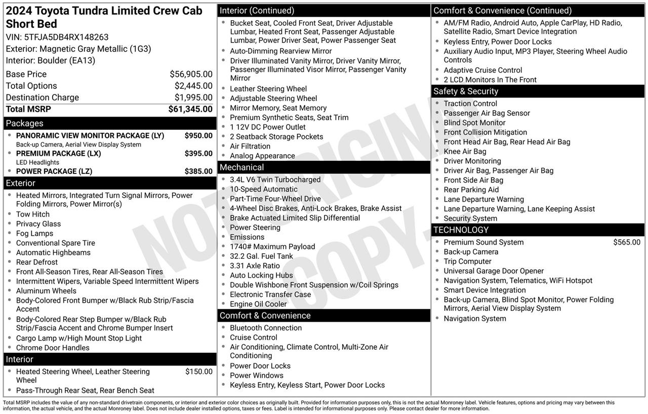 Toyota Tundra Limited CrewMax 4WD 2024