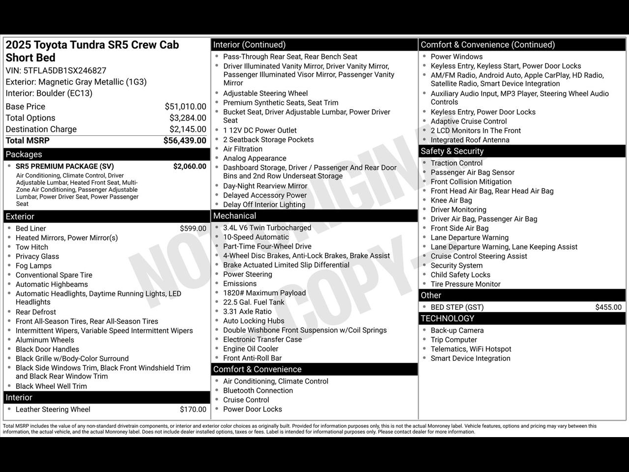 Toyota Tundra SR5 CrewMax 4WD 2025