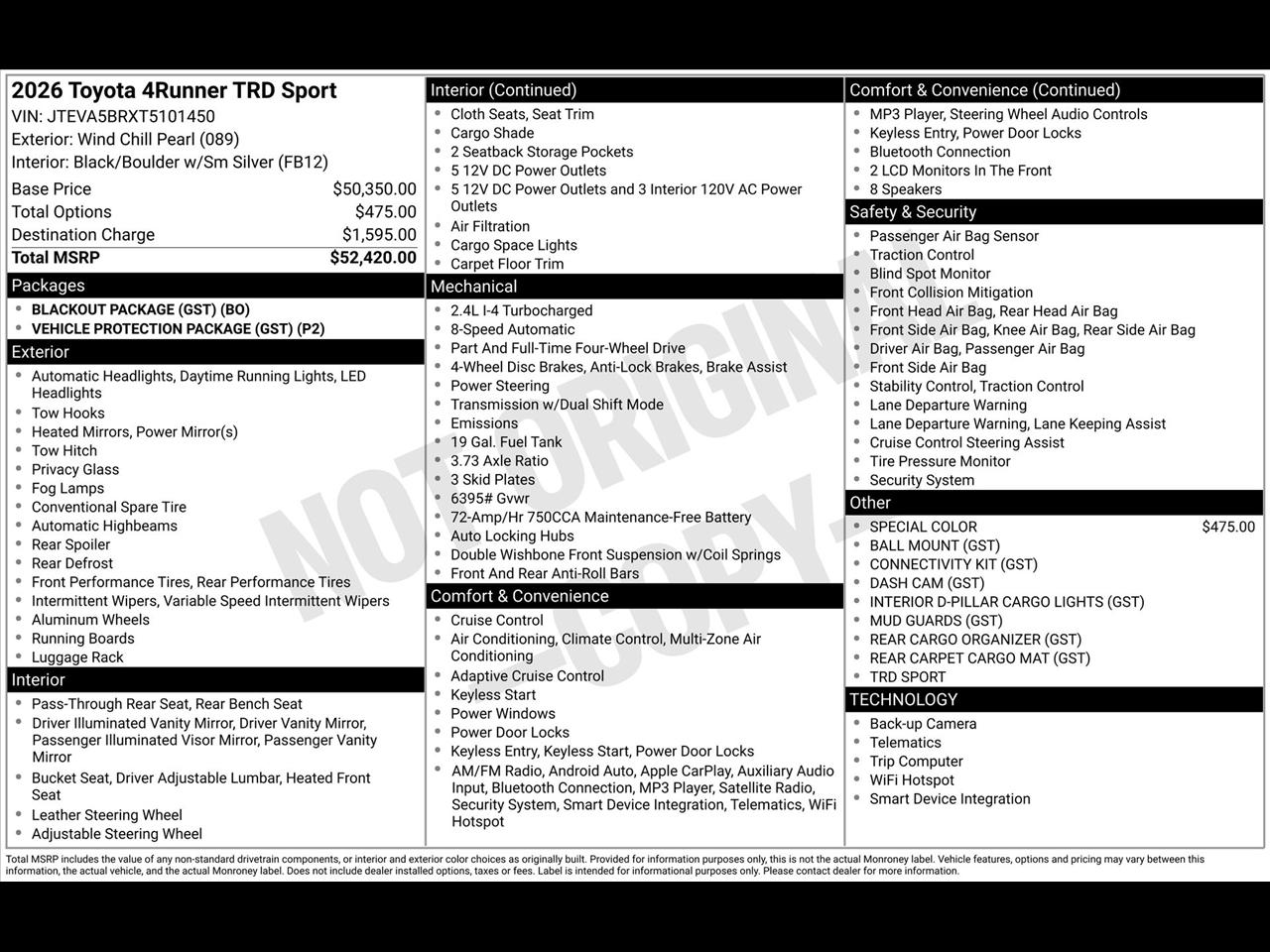 Toyota 4Runner TRD Sport 4WD 2026