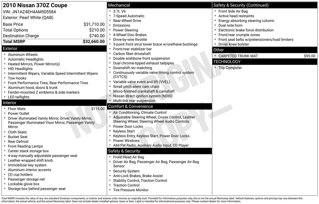 Nissan Z 370Z Coupe 2010