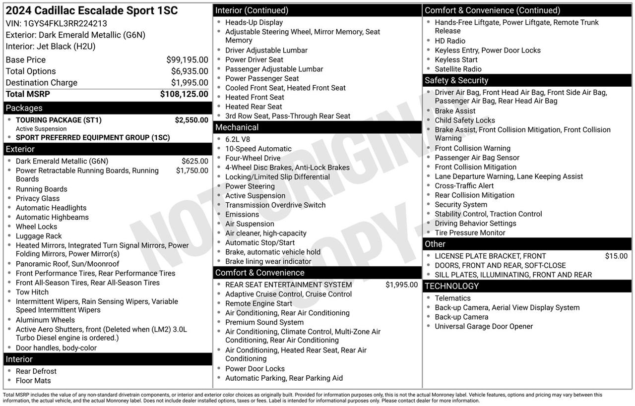 Cadillac Escalade Sport AWD 2024