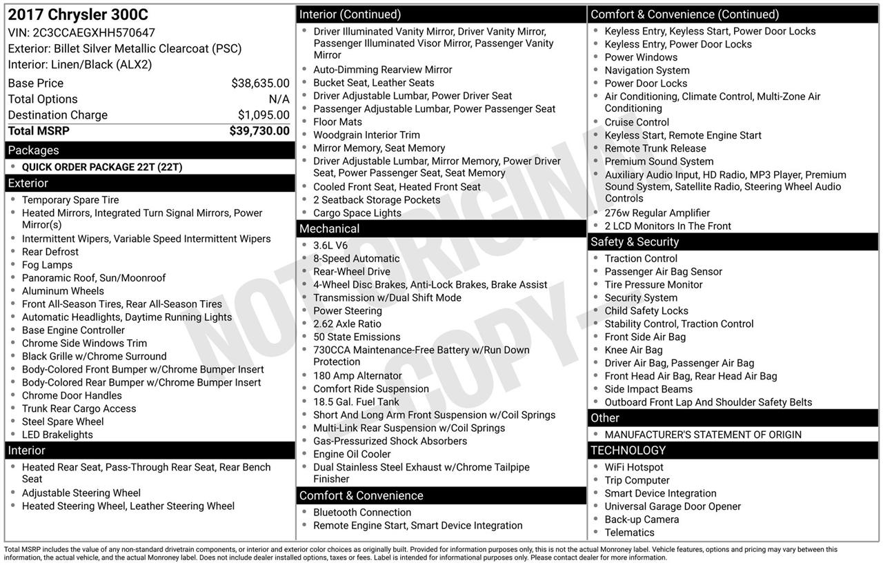 Chrysler 300 C RWD 2017