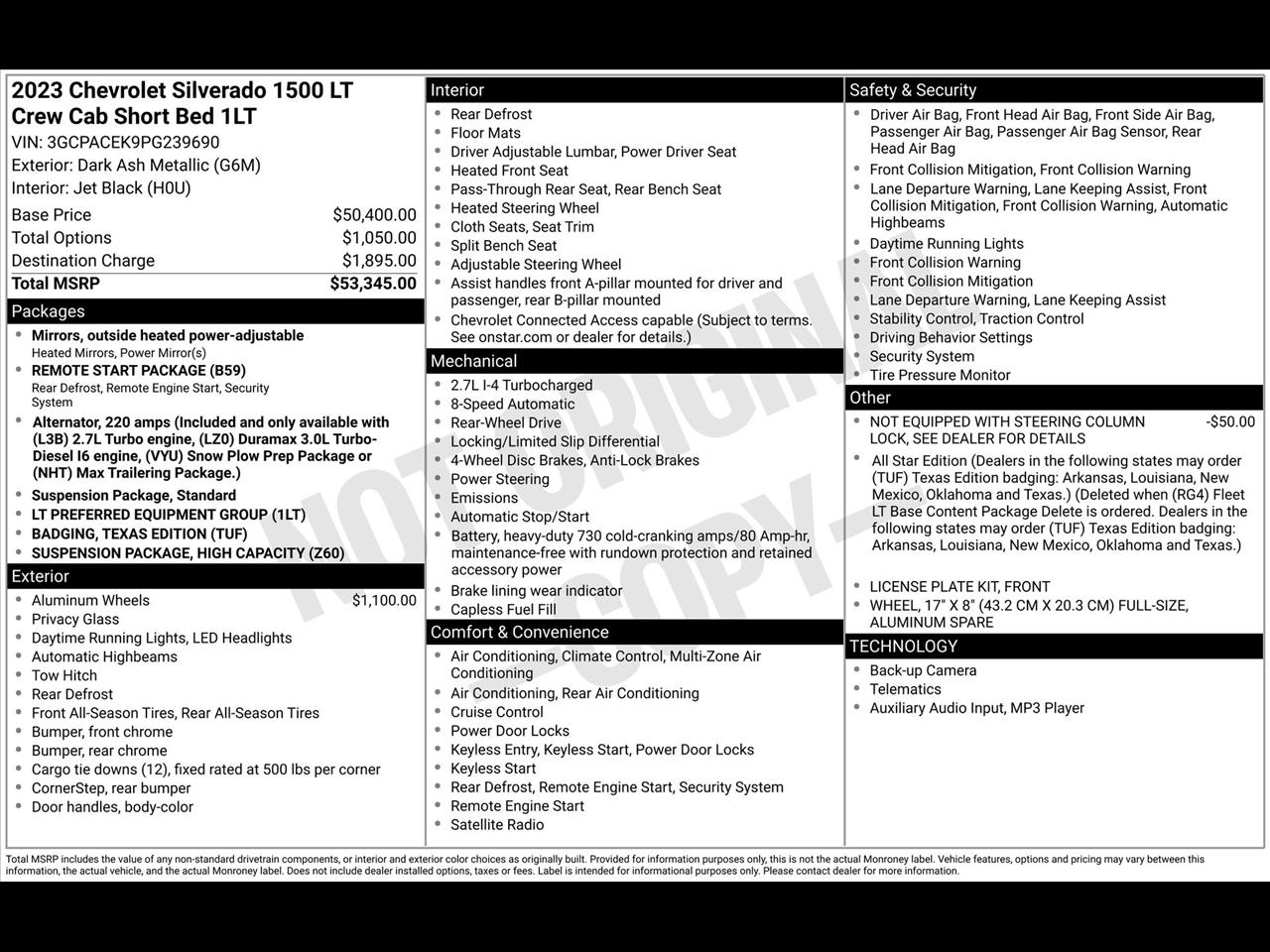 Chevrolet Silverado 1500 LT Crew Cab 2WD 2023