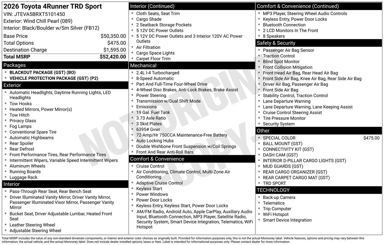 Toyota 4Runner TRD Sport 4WD 2026